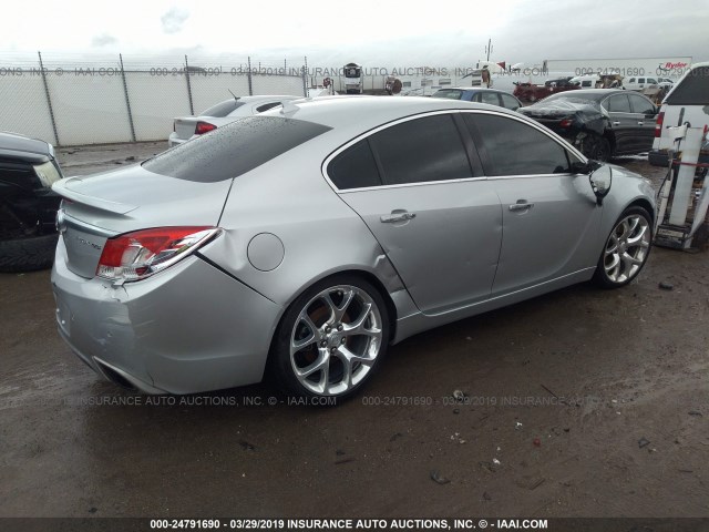 2G4GV5GV9D9176552 - 2013 BUICK REGAL GS SILVER photo 4