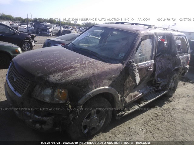 1FMPU17546LA94445 - 2006 FORD EXPEDITION EDDIE BAUER PURPLE photo 2