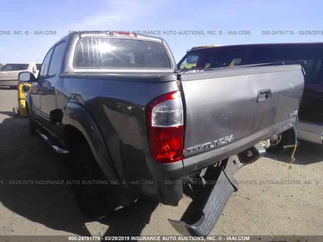 5TBET34106S513488 - 2006 TOYOTA TUNDRA DOUBLE CAB SR5 GRAY photo 3