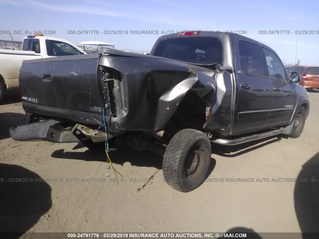 5TBET34106S513488 - 2006 TOYOTA TUNDRA DOUBLE CAB SR5 GRAY photo 4