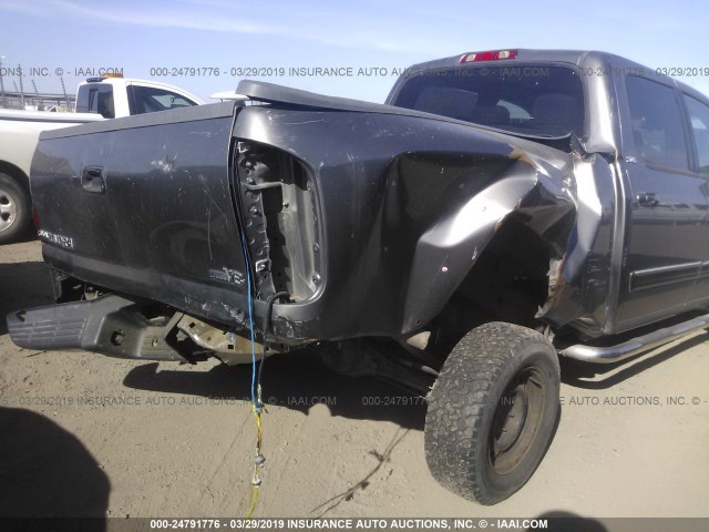 5TBET34106S513488 - 2006 TOYOTA TUNDRA DOUBLE CAB SR5 GRAY photo 6