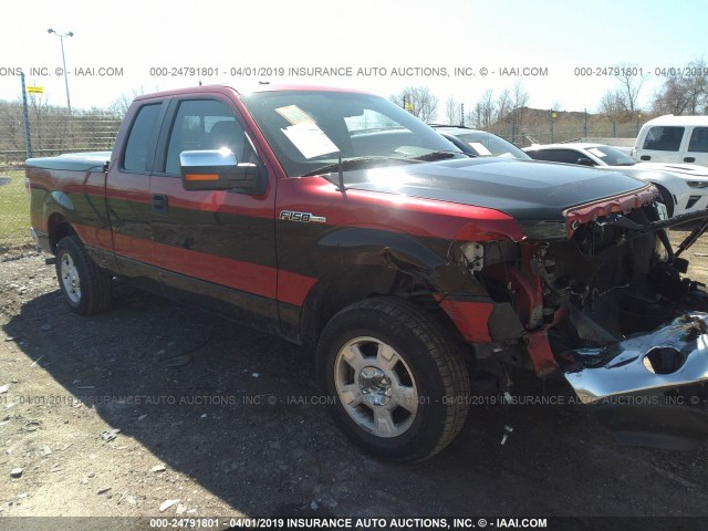 1FTEX1E83AKE38958 - 2010 FORD F150 SUPER CAB RED photo 1