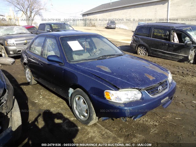 1NXBR12EX1Z554245 - 2001 TOYOTA COROLLA CE/LE/S BLUE photo 1