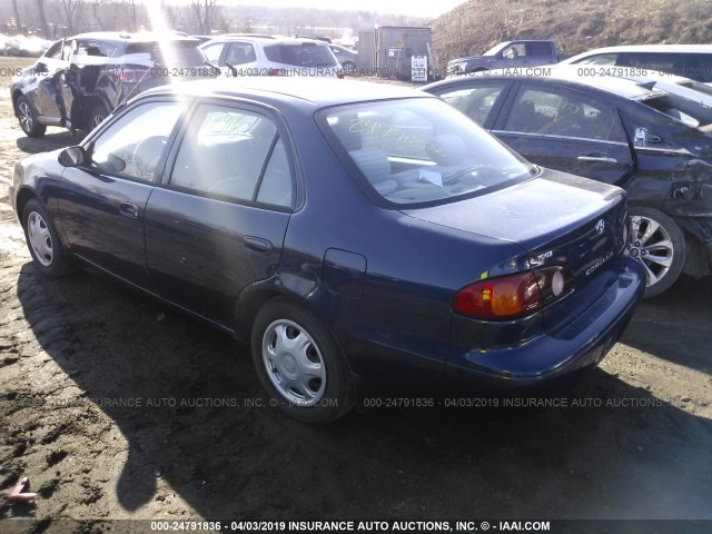 1NXBR12EX1Z554245 - 2001 TOYOTA COROLLA CE/LE/S BLUE photo 3