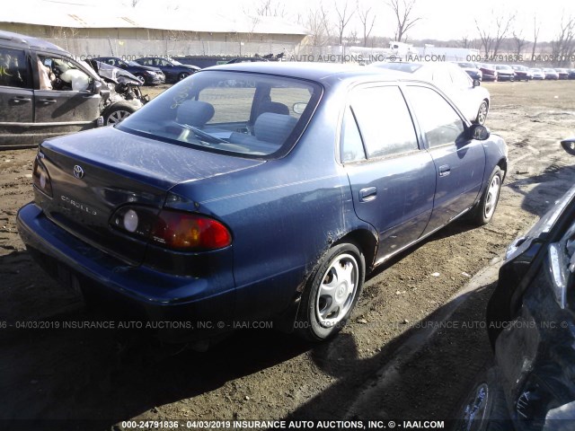 1NXBR12EX1Z554245 - 2001 TOYOTA COROLLA CE/LE/S BLUE photo 4