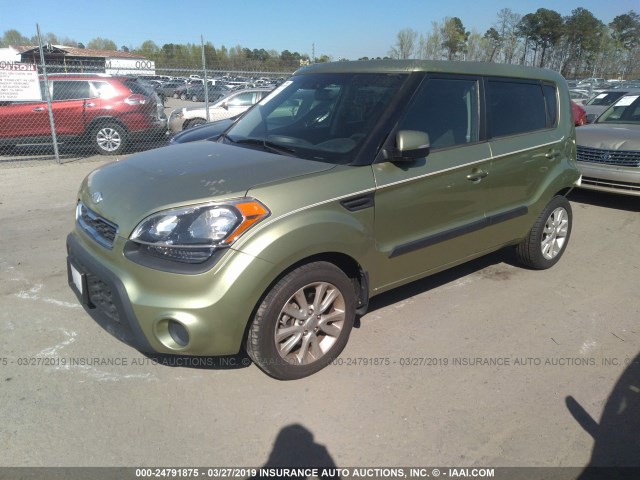 KNDJT2A67C7378421 - 2012 KIA SOUL +/!/SPORT GREEN photo 2