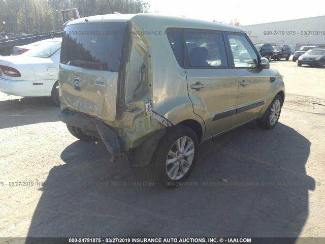 KNDJT2A67C7378421 - 2012 KIA SOUL +/!/SPORT GREEN photo 4