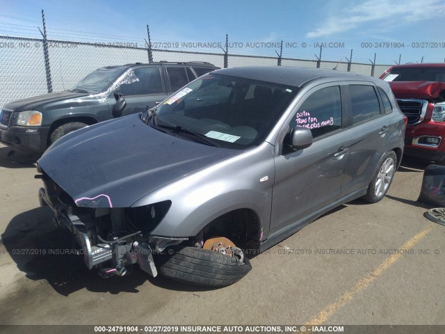 4A4AR3AU9FE028235 - 2015 MITSUBISHI OUTLANDER SPORT ES GRAY photo 2