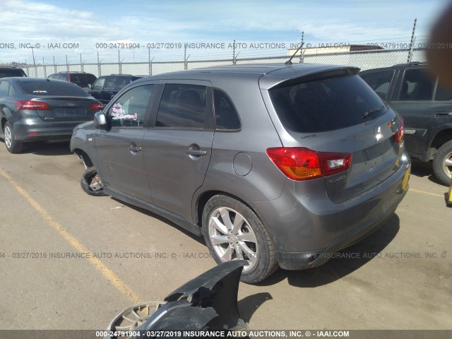 4A4AR3AU9FE028235 - 2015 MITSUBISHI OUTLANDER SPORT ES GRAY photo 3