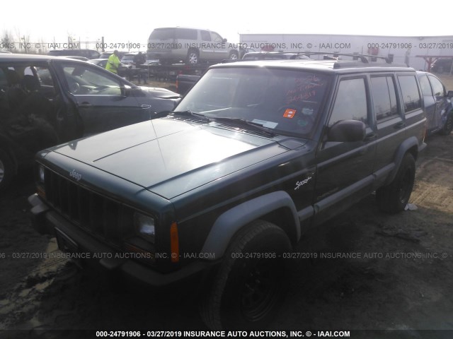 1J4FJ68S5WL254319 - 1998 JEEP CHEROKEE SPORT/CLASSIC მწვანე ფოტო 2