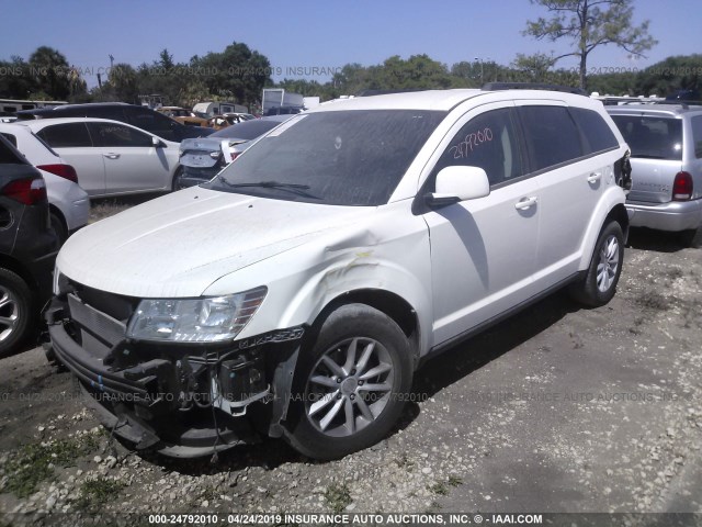 3C4PDCBG8DT564454 - 2013 DODGE JOURNEY SXT WHITE photo 2