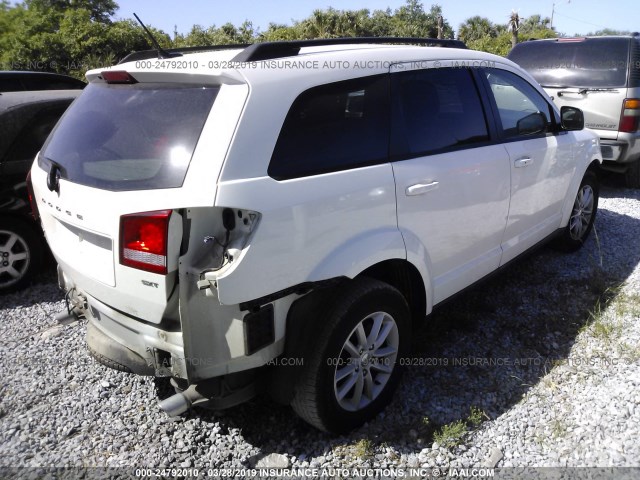 3C4PDCBG8DT564454 - 2013 DODGE JOURNEY SXT WHITE photo 4