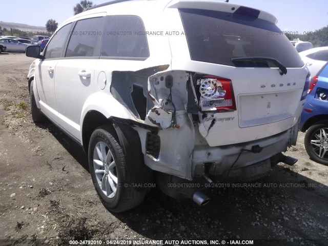 3C4PDCBG8DT564454 - 2013 DODGE JOURNEY SXT WHITE photo 6