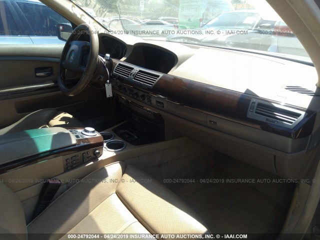 WBAGN63535DS58925 - 2005 BMW 745 LI GOLD photo 5