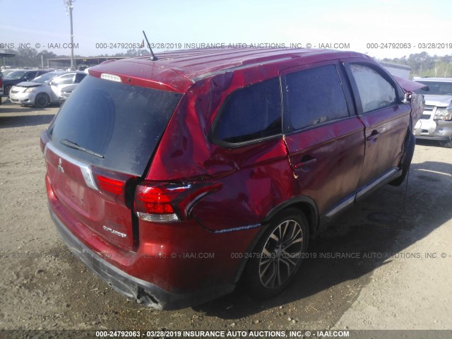 JA4AD2A37GZ005550 - 2016 MITSUBISHI OUTLANDER ES RED photo 4