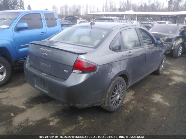 1FAHP3GNXBW151483 - 2011 FORD FOCUS SES GRAY photo 4