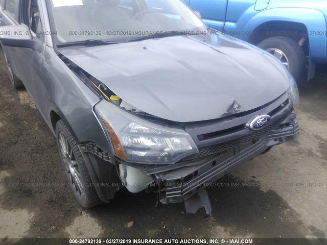 1FAHP3GNXBW151483 - 2011 FORD FOCUS SES GRAY photo 6