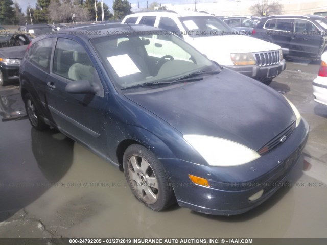 3FAHP31321R124061 - 2001 FORD FOCUS ZX3 BLUE photo 1