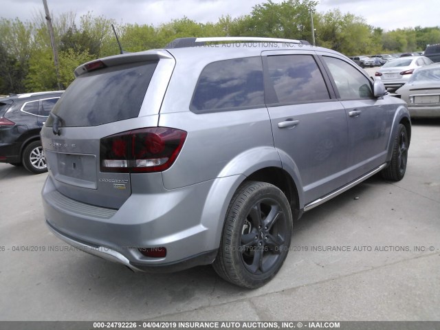 3C4PDCGG4JT490115 - 2018 DODGE JOURNEY CROSSROAD GRAY photo 4