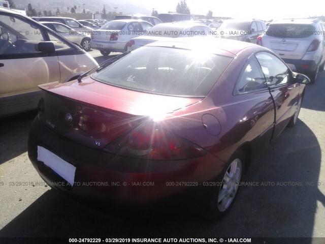 1ZWFT61L625615809 - 2002 MERCURY COUGAR V6/SPORT 红色 照片 4