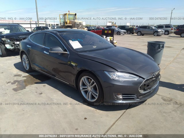 5YJSA1E20FF112023 - 2015 TESLA MODEL S GRAY photo 1