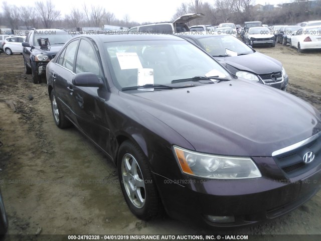 5NPEU46F56H068173 - 2006 HYUNDAI SONATA GLS/LX MAROON photo 1