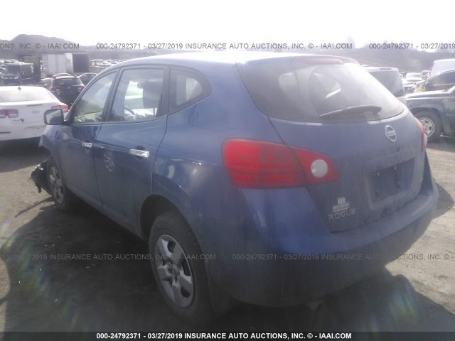 JN8AS5MVXAW130050 - 2010 NISSAN ROGUE S/SL/KROM BLUE photo 3