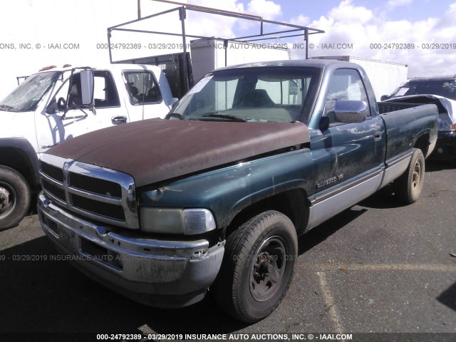 1B7KC26W9VJ599893 - 1997 DODGE RAM 2500 GREEN photo 2