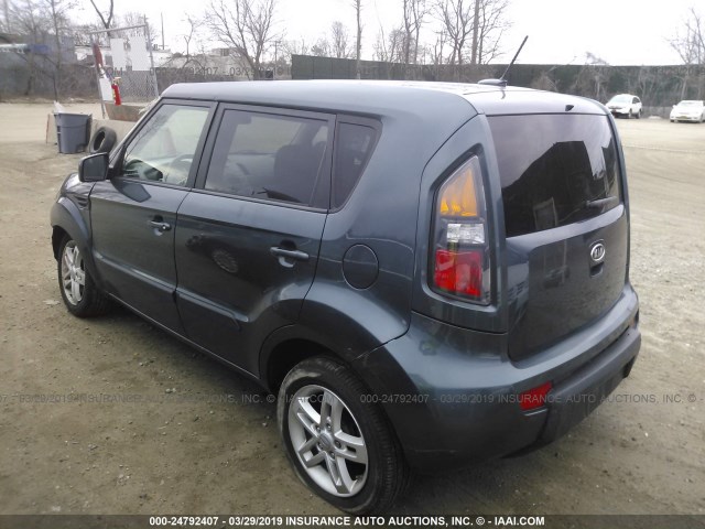 KNDJT2A22B7242774 - 2011 KIA SOUL +/!/SPORT BLUE photo 3