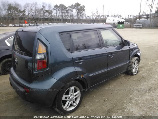 KNDJT2A22B7242774 - 2011 KIA SOUL +/!/SPORT BLUE photo 4