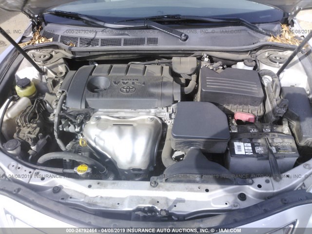 4T4BF3EK7BR208666 - 2011 TOYOTA CAMRY SE/LE/XLE SILVER photo 10