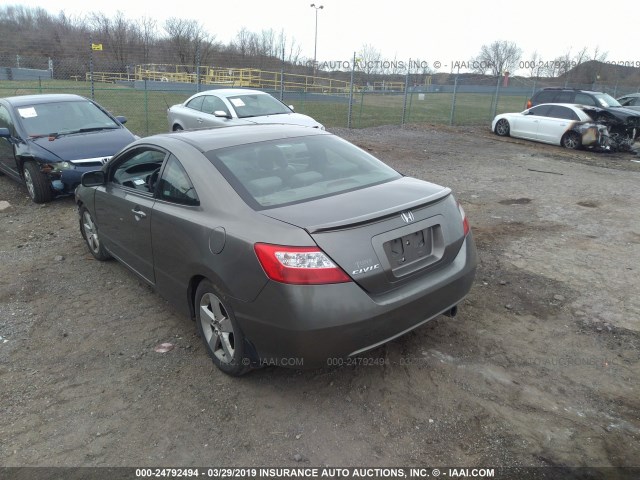 2HGFG129X8H557918 - 2008 HONDA CIVIC EXL GRAY photo 3