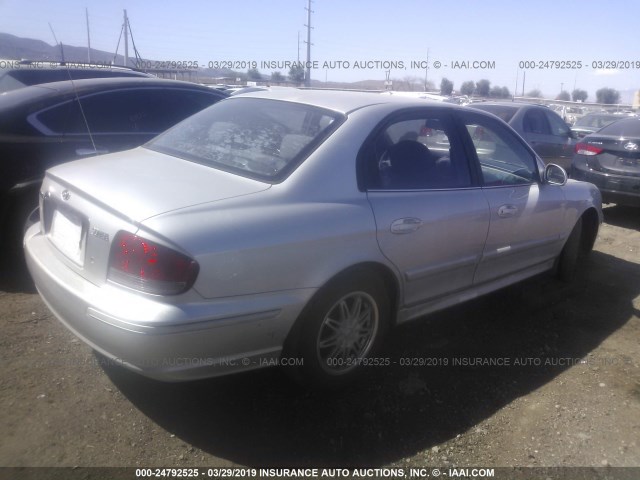 KMHWF25S55A194908 - 2005 HYUNDAI SONATA GL GRAY photo 4