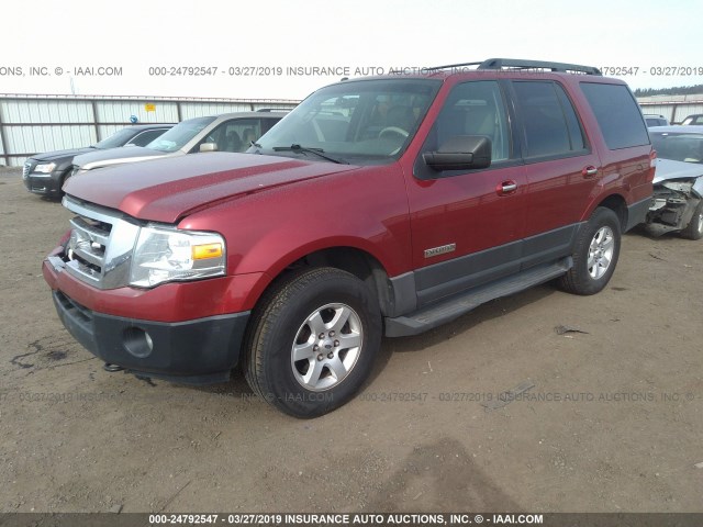 1FMFU16547LA60584 - 2007 FORD EXPEDITION XLT RED photo 2