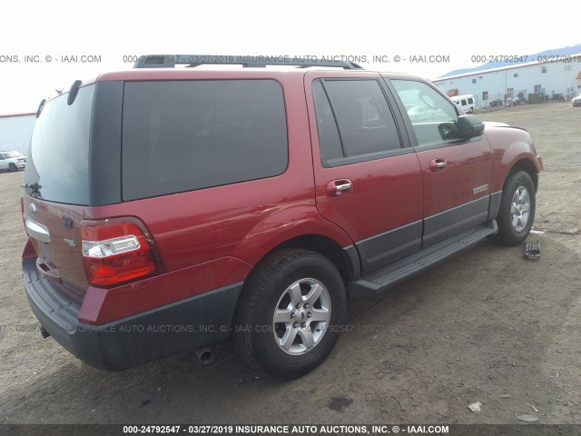1FMFU16547LA60584 - 2007 FORD EXPEDITION XLT RED photo 4