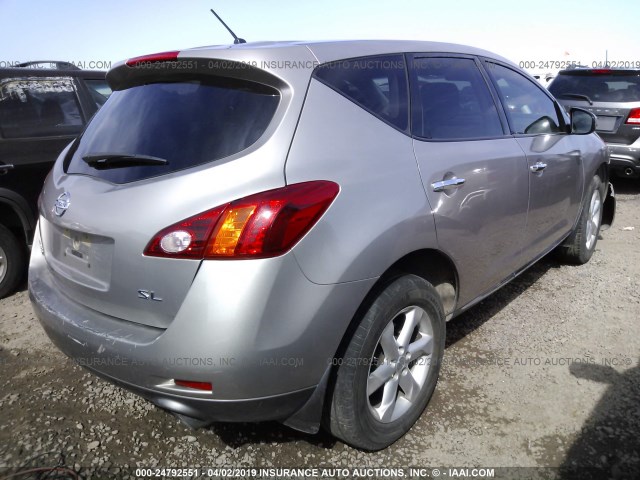 JN8AZ18U89W102930 - 2009 NISSAN MURANO S/SL TAN photo 4