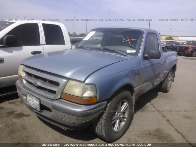 1FTYR10U2WPB12834 - 1998 FORD RANGER BLUE photo 2