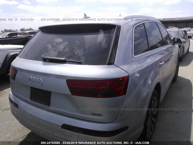 WA1LHAF72JD018763 - 2018 AUDI Q7 PREMIUM PLUS SILVER photo 4