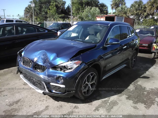 WBXHT3C3XJ5K31979 - 2018 BMW X1 XDRIVE28I BLUE photo 2