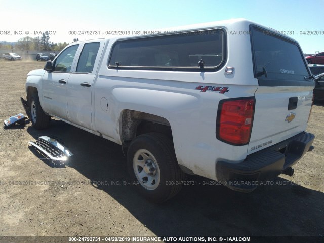 1GCVKNEC2JZ277553 - 2018 CHEVROLET SILVERADO K1500/K1500 LS WHITE photo 3