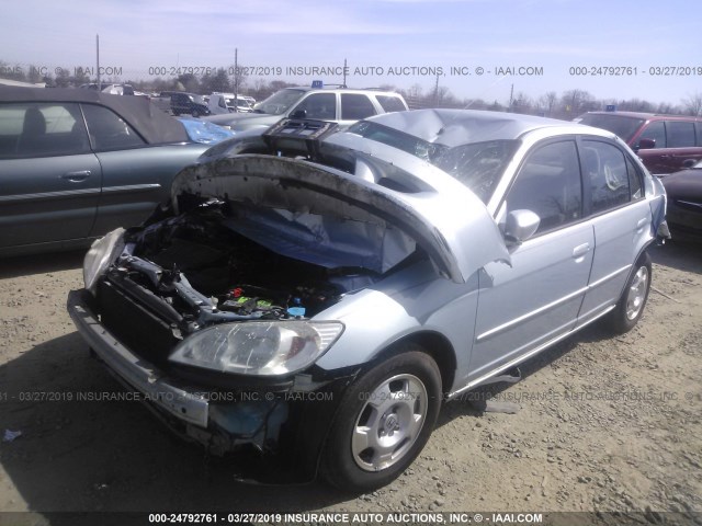 JHMES96604S012027 - 2004 HONDA CIVIC HYBRID BLUE photo 2