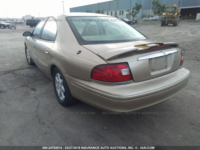 1MEFM55S6YA628607 - 2000 MERCURY SABLE LS PREMIUM GOLD photo 3