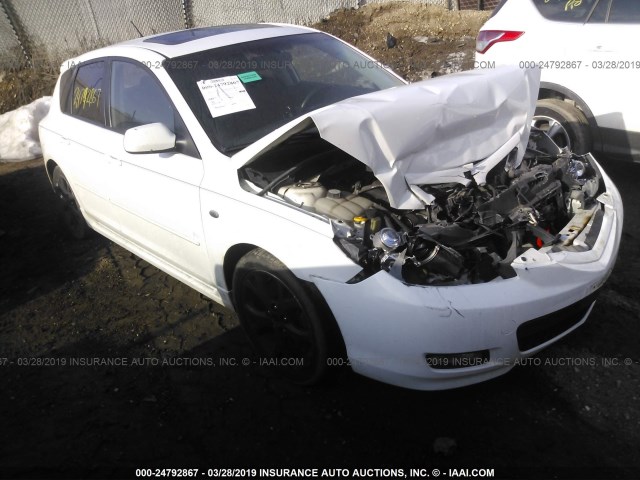 JM1BK343481150286 - 2008 MAZDA 3 HATCHBACK WHITE photo 1