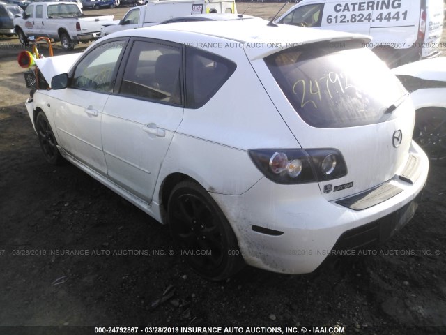 JM1BK343481150286 - 2008 MAZDA 3 HATCHBACK WHITE photo 3