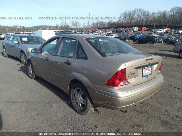 1FAFP34P21W382955 - 2001 FORD FOCUS SE/SE COMFORT TAN photo 3