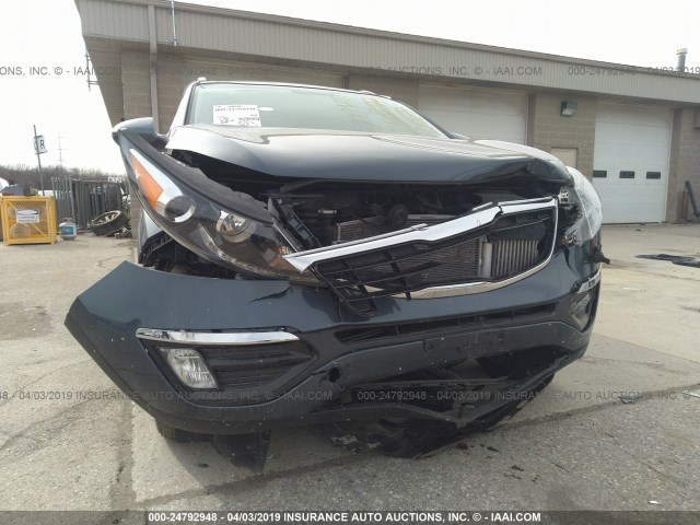 KNDPCCA62F7792405 - 2015 KIA SPORTAGE EX BLUE photo 6