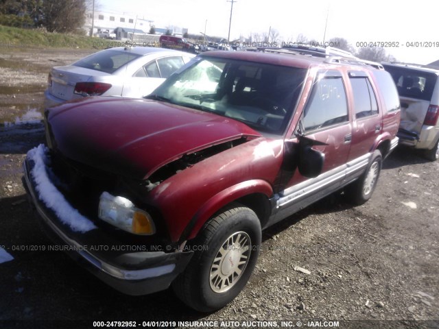 1GKDT13W3S2506285 - 1995 GMC JIMMY RED photo 2