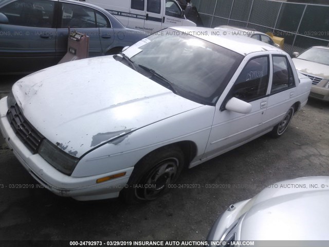 1G1LD554XSY162452 - 1995 CHEVROLET CORSICA WHITE photo 2