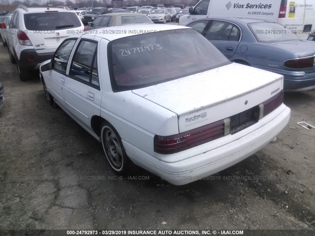 1G1LD554XSY162452 - 1995 CHEVROLET CORSICA WHITE photo 3