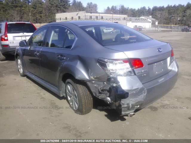 4S3BMBC66B3237487 - 2011 SUBARU LEGACY 2.5I PREMIUM SILVER photo 3